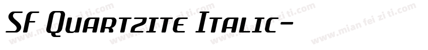 SF Quartzite Italic字体转换